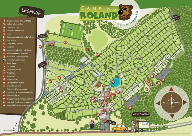 Lageplan von Camping Roland