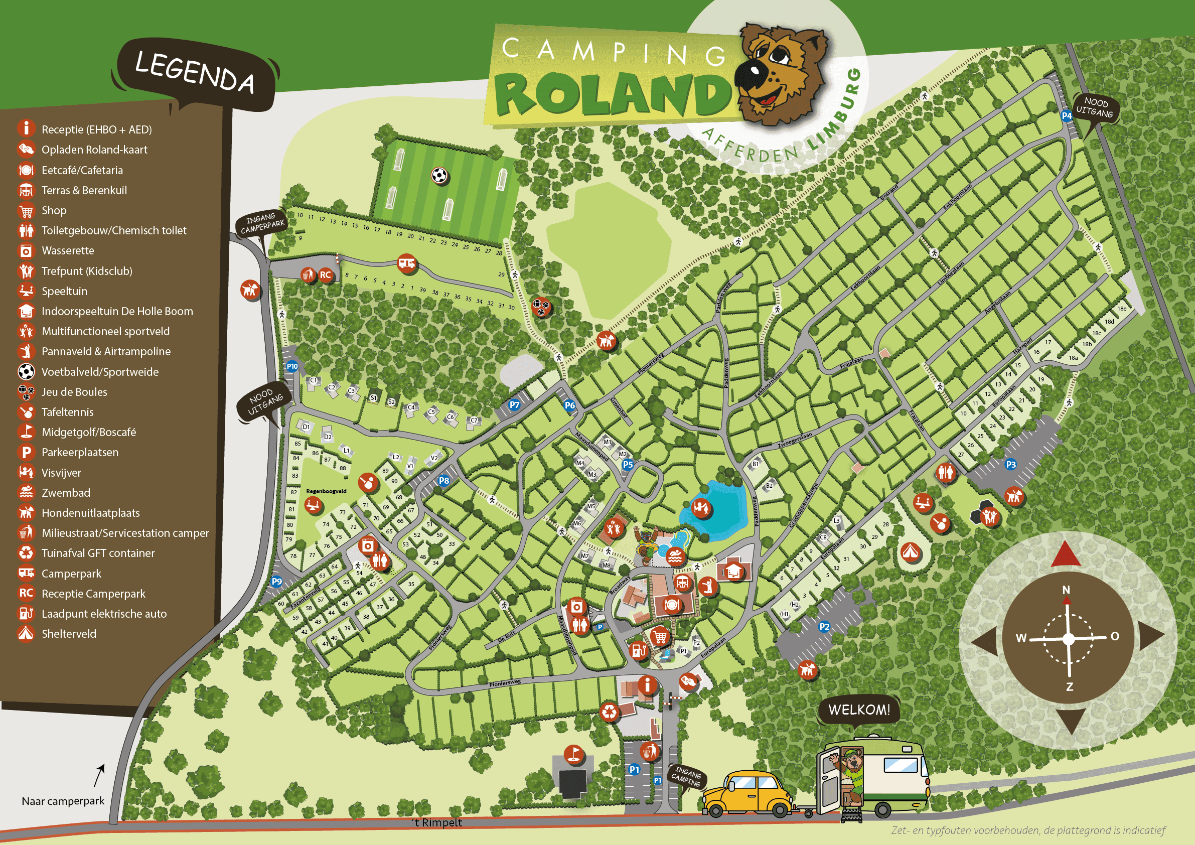 Plattegrond Camping Roland